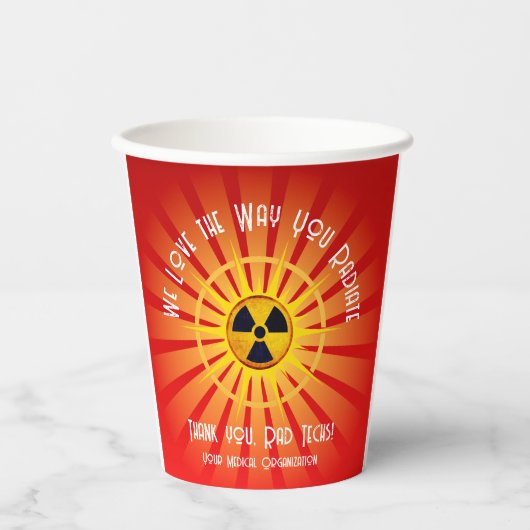 We houden van de manier waarop je roodiaat papieren bekers (Voorkant)