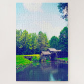 We houden van de Mill Pond Virginia. Legpuzzel (Verticaal)