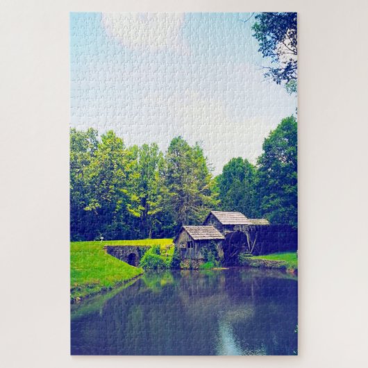 We houden van de Mill Pond Virginia. Legpuzzel (Verticaal)