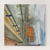 We houden van de stad Delaware Jigzaag Puzzle Legpuzzel (Horizontaal)