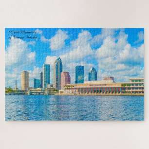 We houden van de stad Tampa Florida Jigzaag Puzzle Legpuzzel