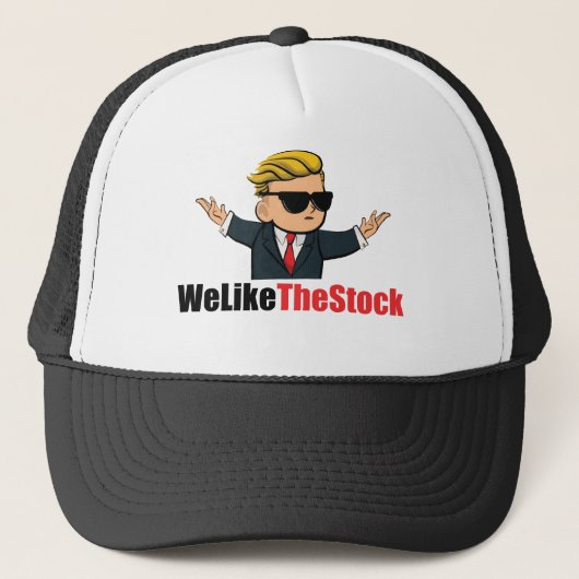 We houden van de Stock (Wall Street Bets) Trucker Pet (Voorkant)