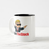 We houden van de Stock (Wall Street Bets) Tweekleurige Koffiemok (Voorkant links)
