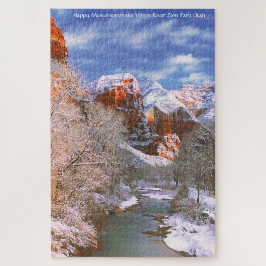 We houden van de Virgin River Zion Park Utah Jigza Legpuzzel (Verticaal)