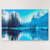 We houden van de winter in Yellowstone. Legpuzzel (Horizontaal)