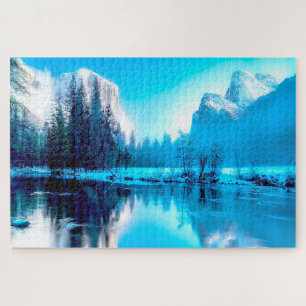 We houden van de winter in Yellowstone. Legpuzzel