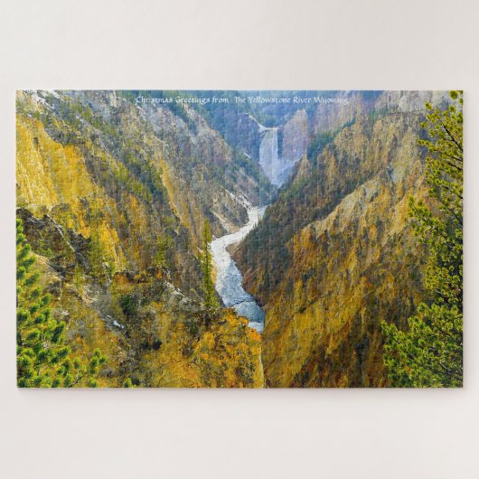 We houden van de Yellowstone rivier Wyoming Jigzaa Legpuzzel (Horizontaal)