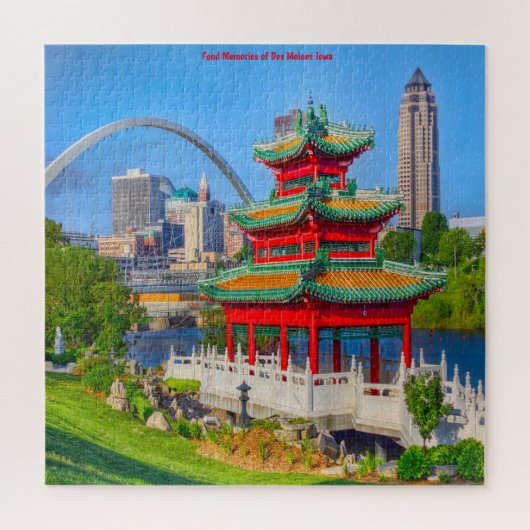 We houden van Des Moines Iowa. Jigzaag Puzzle Legpuzzel (Verticaal)
