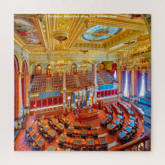 We houden van Des Moines Iowa. Jigzaag Puzzle Legpuzzel (Verticaal)