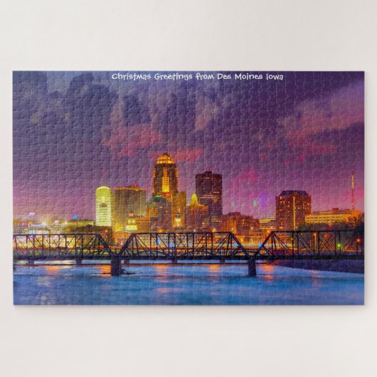 We houden van Des Moines Iowa. Legpuzzel (Horizontaal)