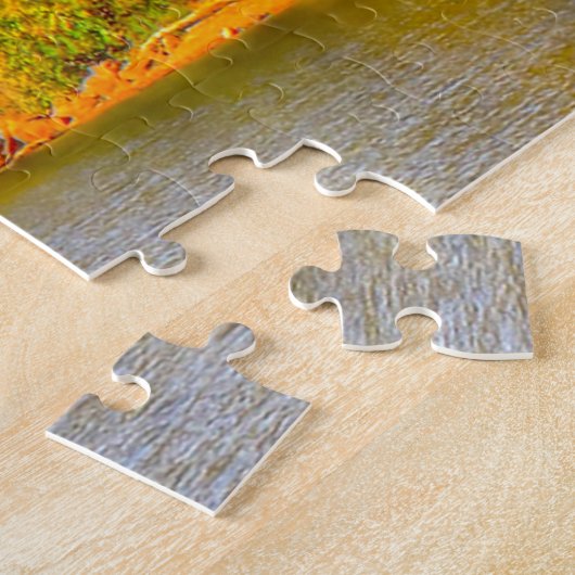 We houden van Devils Lake Wisconsin. Jigzaag Puzzl Legpuzzel (Zijkant)