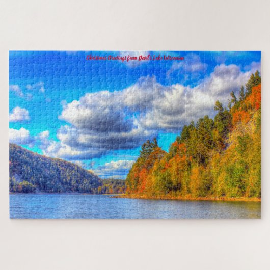 We houden van Devils Lake Wisconsin. Legpuzzel (Horizontaal)