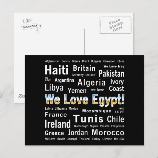 We houden van Egypte, et al Briefkaart (Voorkant / Achterkant)