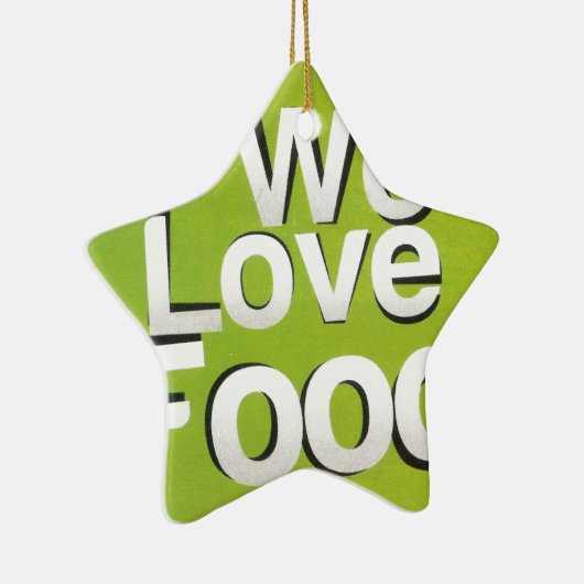 We houden van eten keramisch ornament (Rechts)