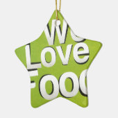 We houden van eten keramisch ornament (Links)