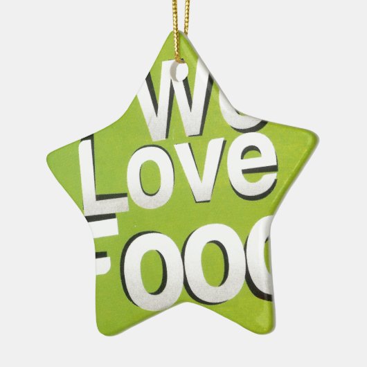 We houden van eten keramisch ornament (Links)