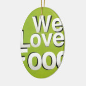 We houden van eten keramisch ornament (Links)