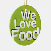 We houden van eten keramisch ornament (Rechts)