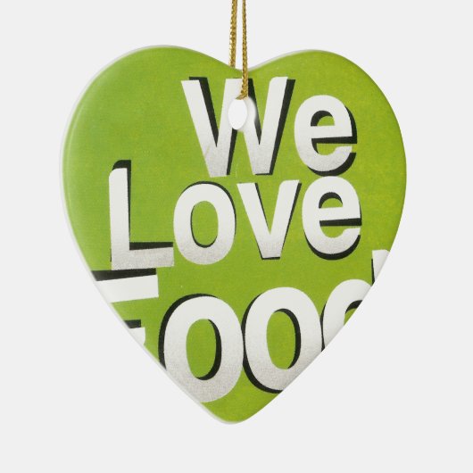 We houden van eten keramisch ornament (Rechts)