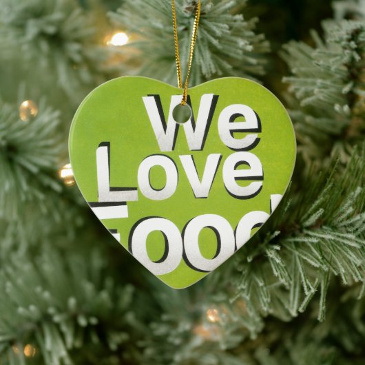 We houden van eten keramisch ornament (Boom)