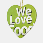 We houden van eten keramisch ornament (Links)