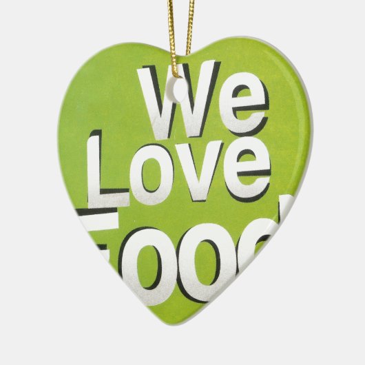 We houden van eten keramisch ornament (Links)