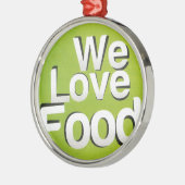 We houden van eten metalen ornament (Links)