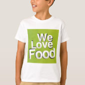 We houden van eten t-shirt (Voorkant)