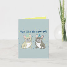 We houden van feestjes!  Frans, bulldog