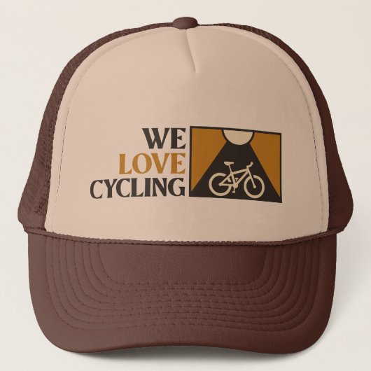 We houden van fietsen trucker pet (Voorkant)