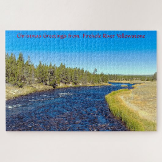 We houden van Firehole River Yellowstone Jigzaag P Legpuzzel (Horizontaal)