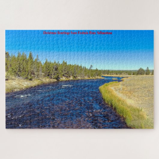 We houden van Firehole River Yellowstone Jigzaag P Legpuzzel (Horizontaal)