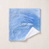 We houden van flessendolfijnen. bad handdoek (Wasdoekje)