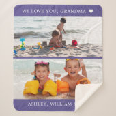 We houden van foto's van grootmoeder op maat sherpa deken (Voorkant)