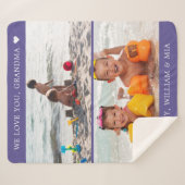 We houden van foto's van grootmoeder op maat sherpa deken (Voorkant (horizontaal))