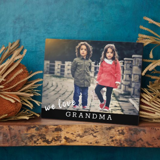 We houden van Grandma Custom Photo Fotoplaat (Zijkant)