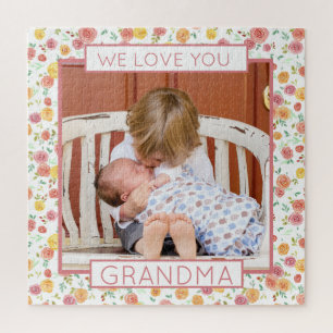 We houden van Grandma Flowers Foto Puzzle Legpuzzel