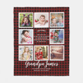 We houden van GRANDPA POEM - Foto-Collage kleinkin Fleece Deken (Voorkant)