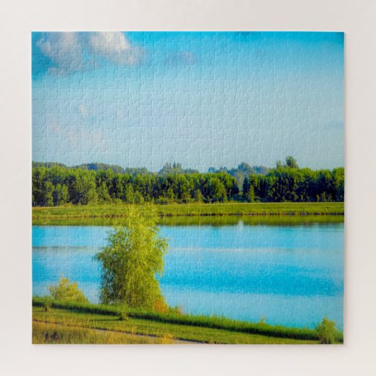 We houden van Grundy Lake in Iowa. Legpuzzel (Verticaal)