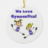 We houden van gymnastiek keramisch ornament (Voorkant)