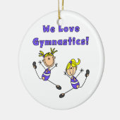We houden van gymnastiek keramisch ornament (Links)