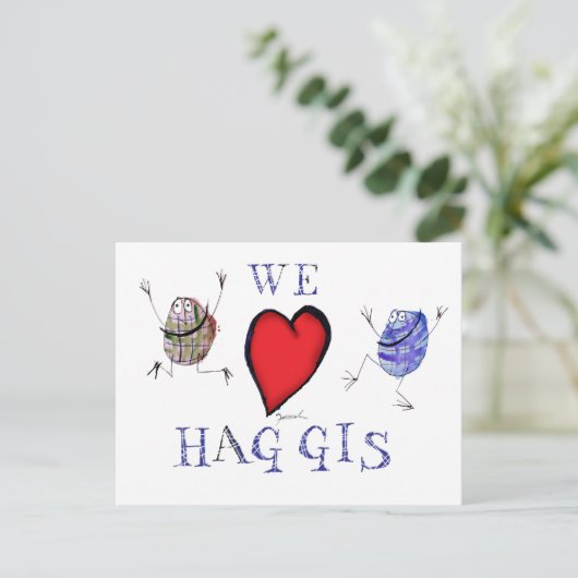 we houden van haggis briefkaart (Staand voorkant)