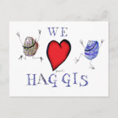 we houden van haggis briefkaart (Voorkant)