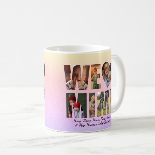 We houden van hart MIMI en voegen foto's toe Koffiemok (Voorkant rechts)