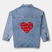 We houden van hem omdat hij eerst denim jacket (Achterkant)