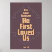 We houden van hem omdat hij ons het eerst liefhad poster (Voorkant)