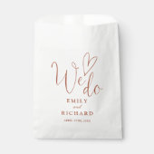 We houden van het hart elegante terracotta bruilof bedankzakje (Voorkant)