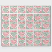 We houden van het kerstcadeaupapier voor Feestdage Cadeaupapier (Vlak)