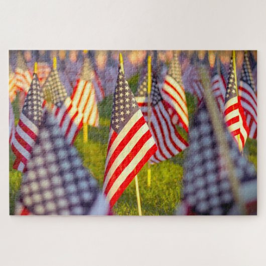 We houden van het Memorial Park in Iowa. Legpuzzel (Horizontaal)