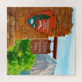 We houden van het Nationaal Park Utah Jigzaag Puzz Legpuzzel (Horizontaal)
